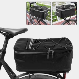 Cycling Reflective Rack Pack with Rain Cover – Lightweight & Durable Design