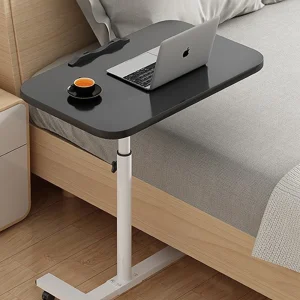 Adjustable Overbed Table with Wheels – Hospital Bedside Desk for Home or Recovery