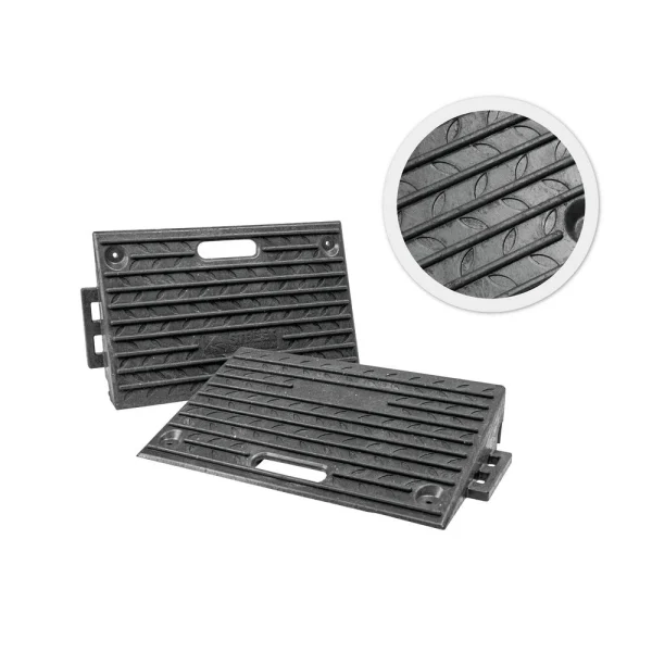 Heavy Duty Kerb Access Ramp – Recycled PVC & Rubber, 44 Tonne Capacity, 10cm Height