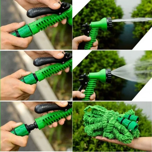 Expandable Garden Hose Pipe 100ft – Flexible with Spray Gun for Car & Outdoor Use - Image 3