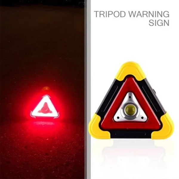 Emergency Triangle Warning Light for Car – COB Flashlight & Roadside Safety Signal - Image 2