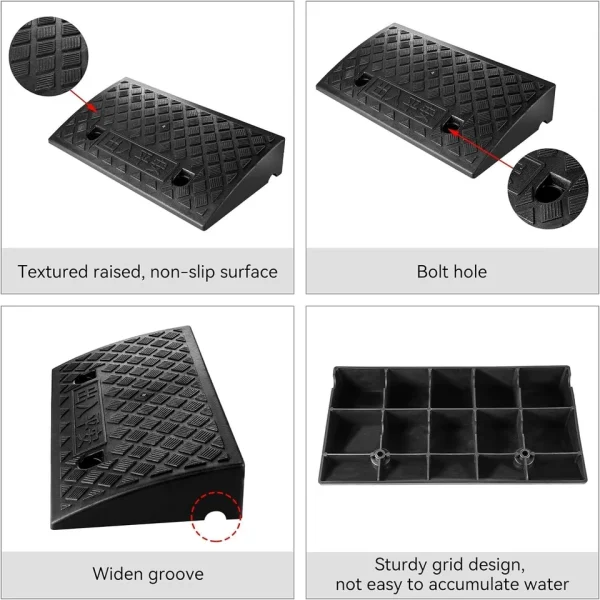 2x Kerb Ramps for Car & Wheelchair – Heavy Duty PP Access Ramp for Driveway & Garage - Image 8