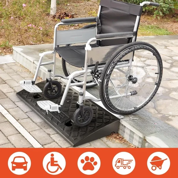 2x Kerb Ramps for Car & Wheelchair – Heavy Duty PP Access Ramp for Driveway & Garage - Image 7