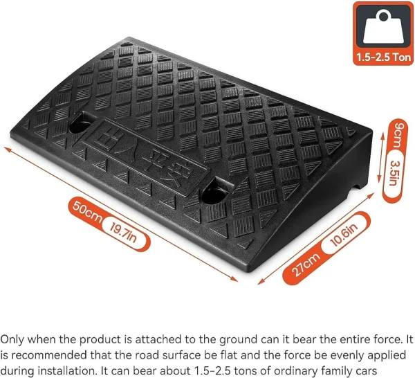 2x Kerb Ramps for Car & Wheelchair – Heavy Duty PP Access Ramp for Driveway & Garage - Image 2