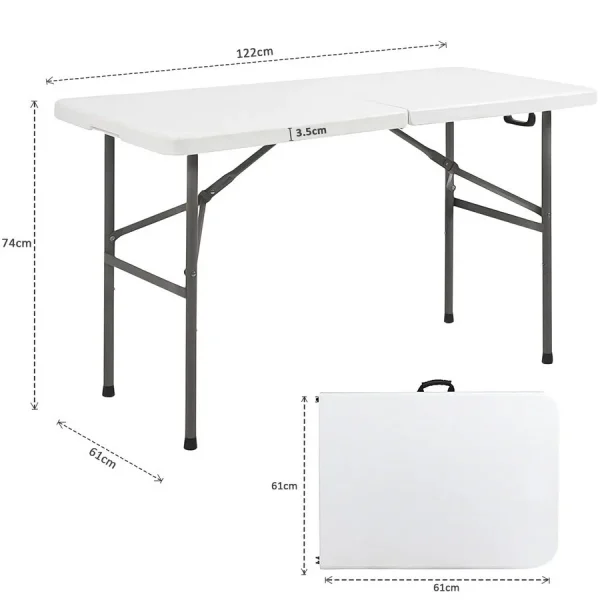 Table  Foldable Heavy-Duty – Indoor Outdoor Use for Camping, Events & Car Boot Sales - Image 11