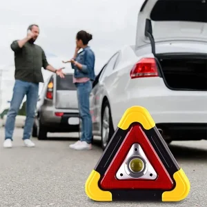 Emergency Triangle Warning Light for Car – COB Flashlight & Roadside Safety Signal
