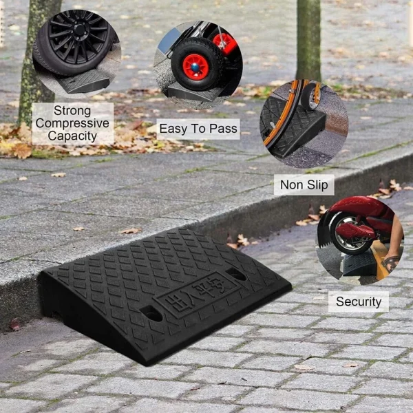 2x Kerb Ramps for Car & Wheelchair – Heavy Duty PP Access Ramp for Driveway & Garage - Image 3