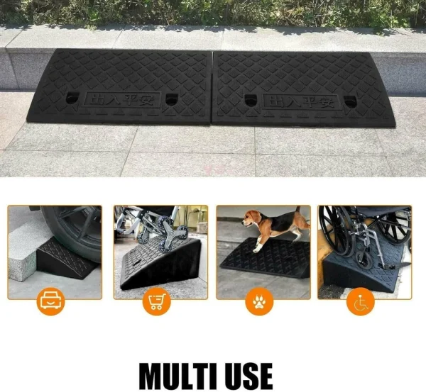 2x Kerb Ramps for Car & Wheelchair – Heavy Duty PP Access Ramp for Driveway & Garage - Image 5