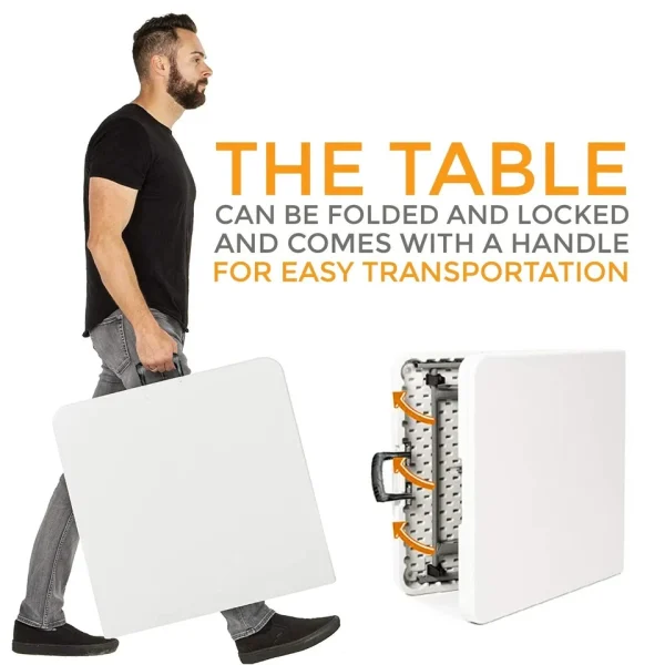 Table  Foldable Heavy-Duty – Indoor Outdoor Use for Camping, Events & Car Boot Sales - Image 8