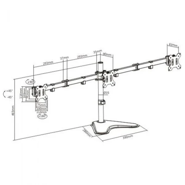 Computer Monitor Stand Mount – Fully Adjustable for 13"–32" Screens, Strong & Space-Saving - Image 14