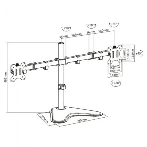 Computer Monitor Stand Mount – Fully Adjustable for 13"–32" Screens, Strong & Space-Saving - Image 15