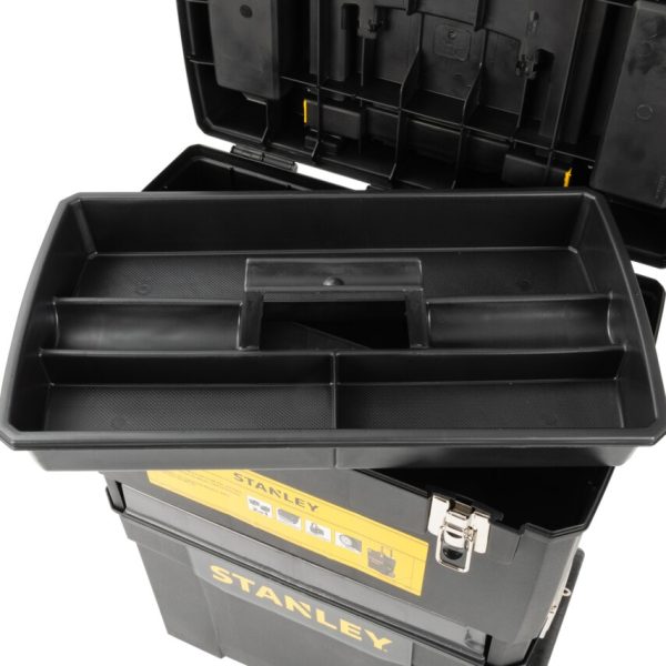 Stanley Mobile Work Centre – Rolling Tool Cart with 2-in-1 Storage & Heavy-Duty Wheels - Image 3