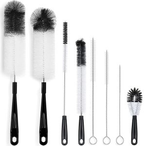 8-Piece Bottle Cleaning Brush Set – Long, Flexible Brushes for Bottles, Straws & Lids