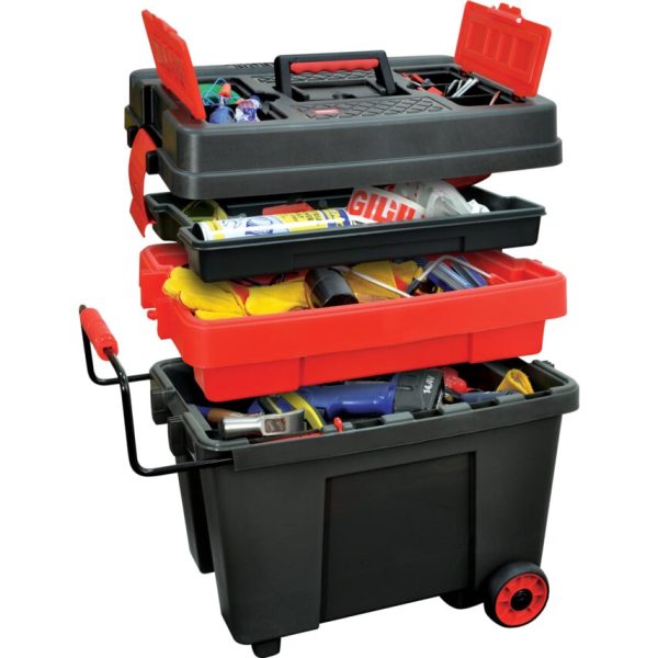 Mobile Tool Box with Large Lower Storage for Power Tools – Lockable Lid - Image 3