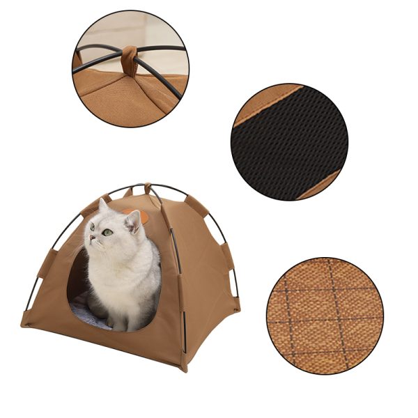Pet Tent House for Cats and Small Dogs – Soft Bed Pad & Indoor Play Tent - Image 6