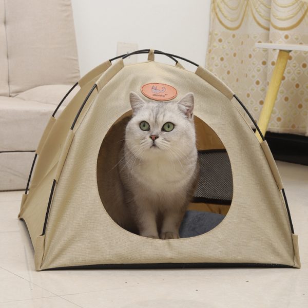 Pet Tent House for Cats and Small Dogs – Soft Bed Pad & Indoor Play Tent - Image 3