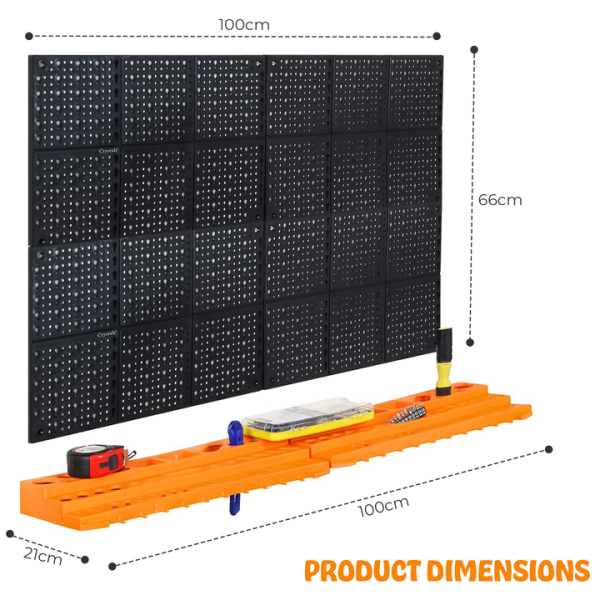 Wall-Mount Tool Organizer – 78-Piece Lightweight & Durable Storage Rack System - Image 3