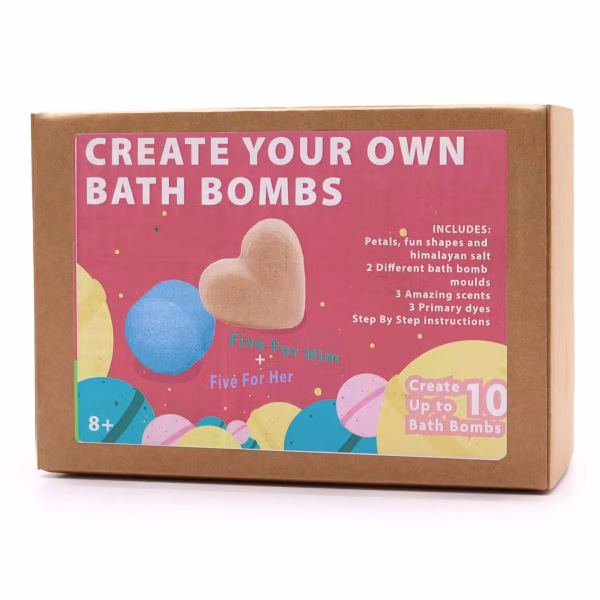DIY Bath Bomb Making Kit – Includes Himalayan Salt, Scents & Moulds (Makes 10 Bombs) - Image 2