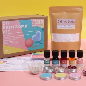 DIY Bath Bomb Making Kit – Includes Himalayan Salt, Scents & Moulds (Makes 10 Bombs)