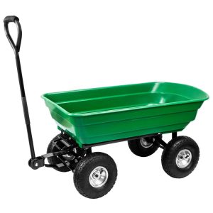 Garden Barrow Dump Truck & General Use – 4-Wheeled with Large Tough Tyres