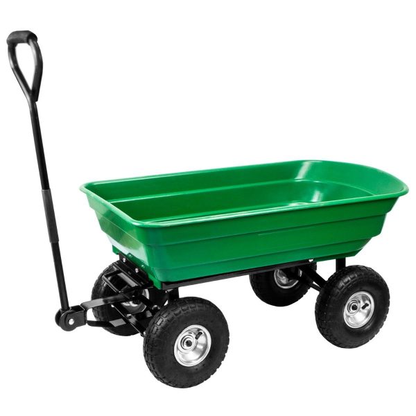 Garden Barrow Dump Truck & General Use – 4-Wheeled with Large Tough Tyres