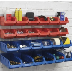 Wall-Mounted Workshop Storage Kit with Multi-Size Bins – Versatile Organizer