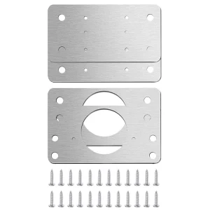 4-Pack Cabinet Repair Door Hinge Plates & Cupboard Hinge Brackets