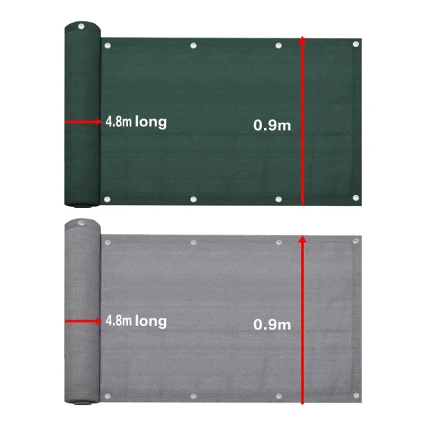 Privacy Screen Garden Balcony Fence 4.8m Cover Fabric Shade Tarp Netting - Image 12