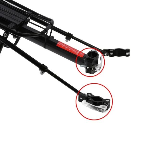 Aluminium Bicycle Rear Pannier Rack – Adjustable with Mud Guard & Safety Reflector - Image 11