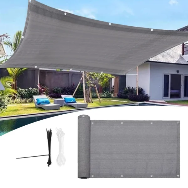 Privacy Screen Garden Balcony Fence 4.8m Cover Fabric Shade Tarp Netting - Image 2