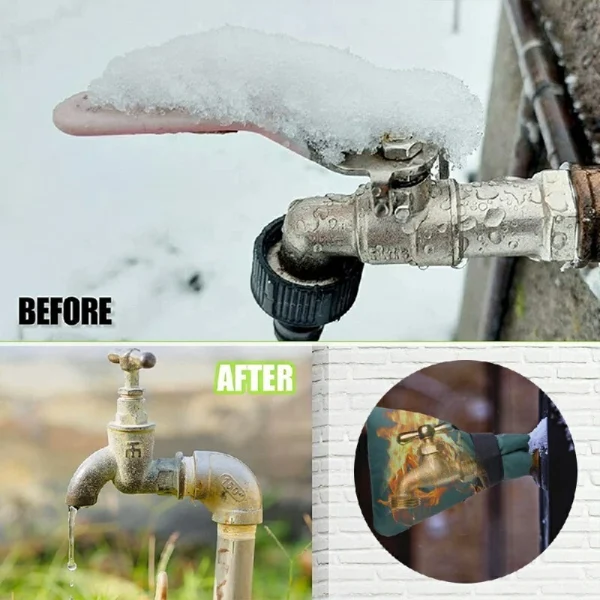 Outdoor Tap Cover – Waterproof Insulated Freeze Protection with Hook & Loop Fastening - Image 3