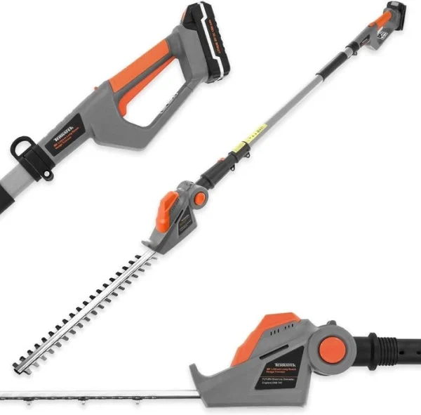 Long Reach Cordless Hedge Trimmer 18V/20V-Max Lithium-Ion, 2.4m, 2 Batteries - Image 4
