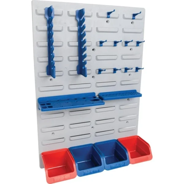 44-Piece Storage System Louvre Panel & Bin Kit for Garage, Shed or Home - Image 2