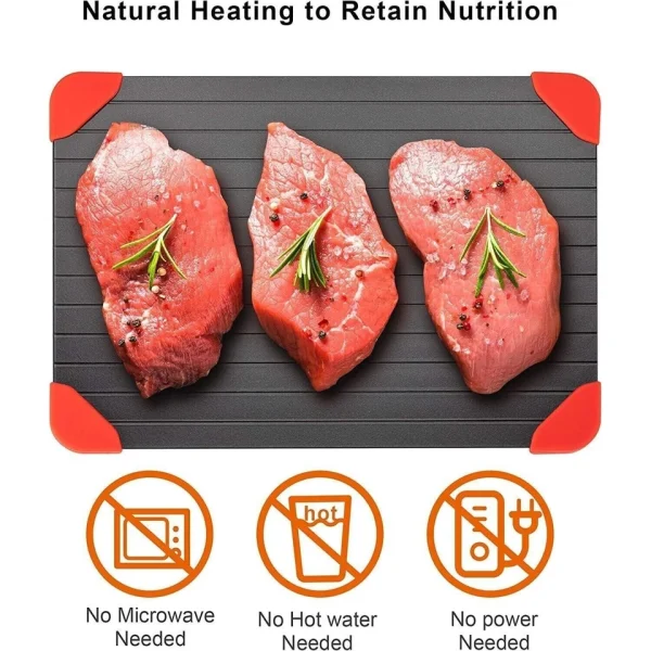 Defrosting Tray Board – Rapid Thawing Aluminium, Easy Clean & Lightweight - Image 9