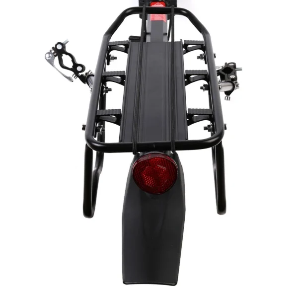 Aluminium Bicycle Rear Pannier Rack – Adjustable with Mud Guard & Safety Reflector - Image 4