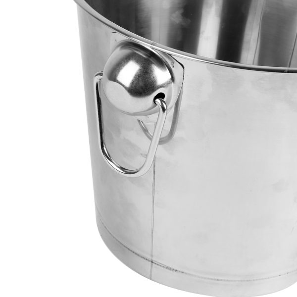 Ice Bucket Wine Cooler with Handles 5L Stainless Steel - Image 2
