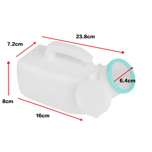 Urinal Bottles Male1200ml Portable Leak Proof Pee for Men Travel Hospital Use 2 Pack - Image 3