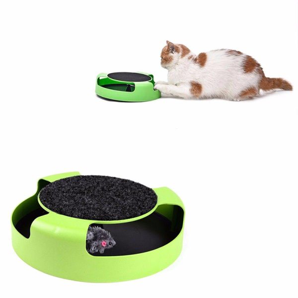 Cat Toy Catch The Mouse Interactive Teasing Kitten Toy with Scratch Board