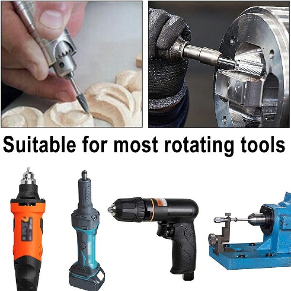 Rotary Burr Bit Tungsten Carbide Point Die Grinder Shank Carving Set Tool x 10 - Image 7