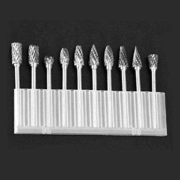 Rotary Burr Bit Tungsten Carbide Point Die Grinder Shank Carving Set Tool x 10 - Image 5
