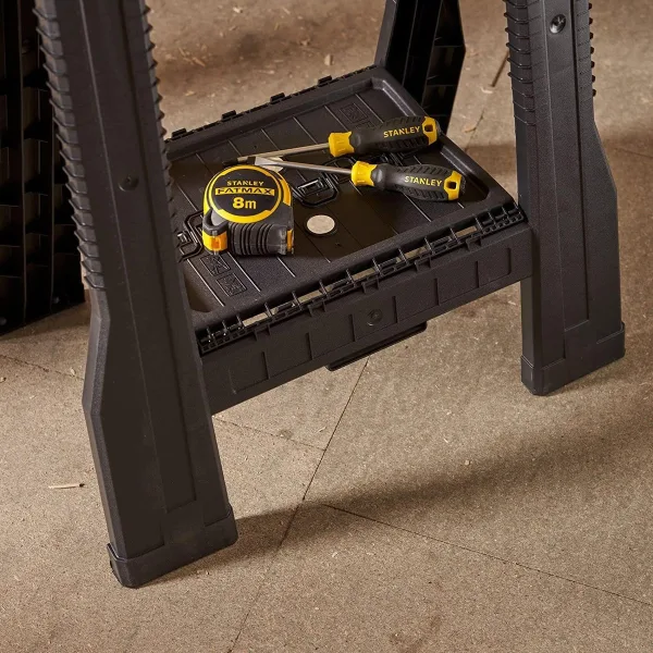 Stanley Folding Workbench Sawhorse Lightweight 2 Versions with Anti-Slip Feet - Image 3