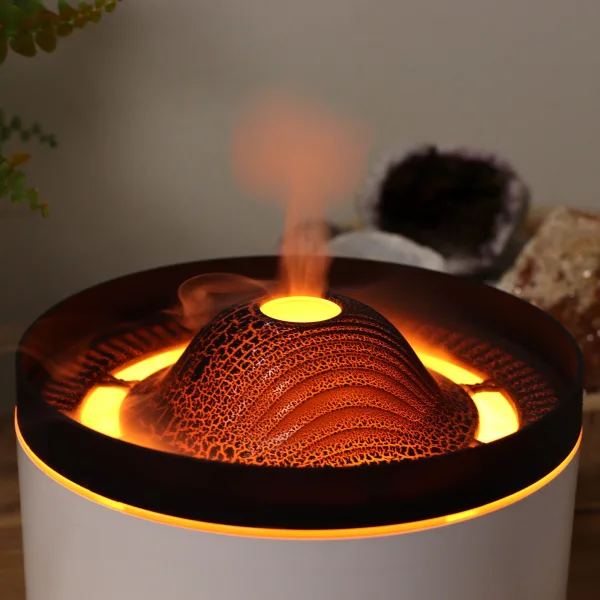 Large Volcano Effect Aroma Diffuser Two Colours 560ml Tank - Image 9